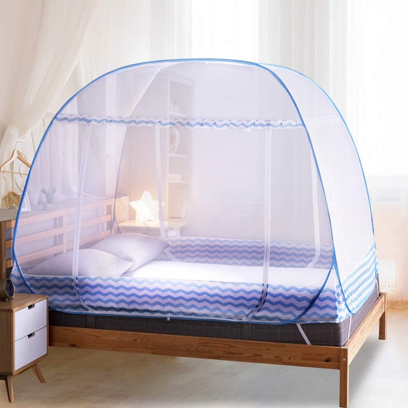 Jsanh Folding Mosquito Net Tent Canopy Curtains for Beds Pop Up King Size Portable Netting with Bottom Baby Adults L80XW72XH62inch - Image 5